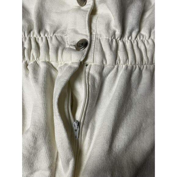 Vintage Saint Germain Paris Jumpsuit Womens 10 White Button Down Embellished 80s - Picture 11 of 16